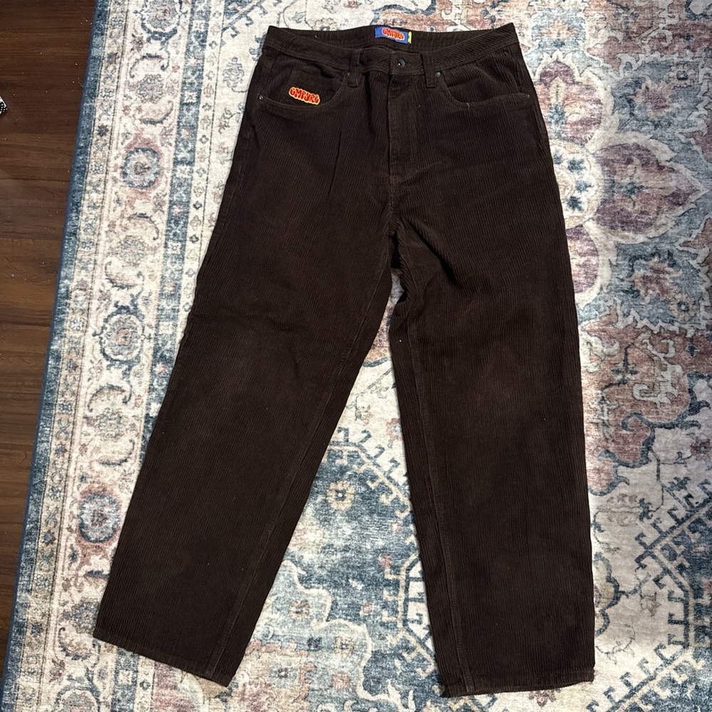 Empyre Dark Brown Corduroy Men's Straight Leg Pants